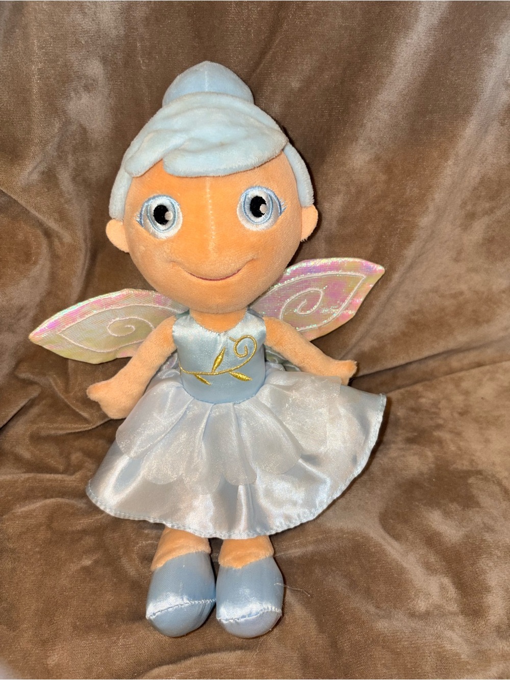 Hallmark Tooth Fairy Plush Doll 10” Light Blue Dress Shimmer Wings